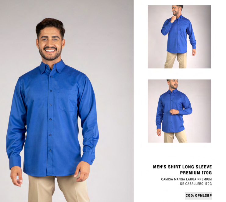 Camisa Premium Manga Larga Caballero