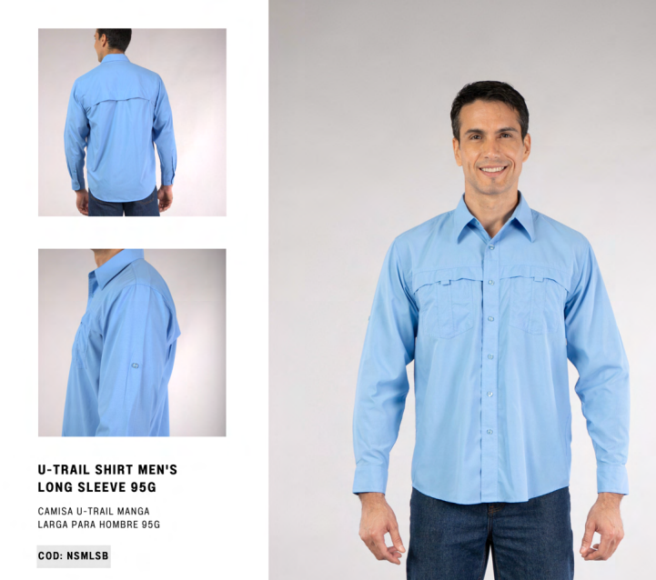 Camisa Tipo Columbia Manga Larga Caballero