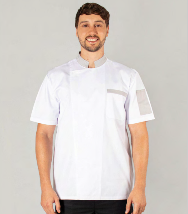 Camisa De Chef Manga Corta