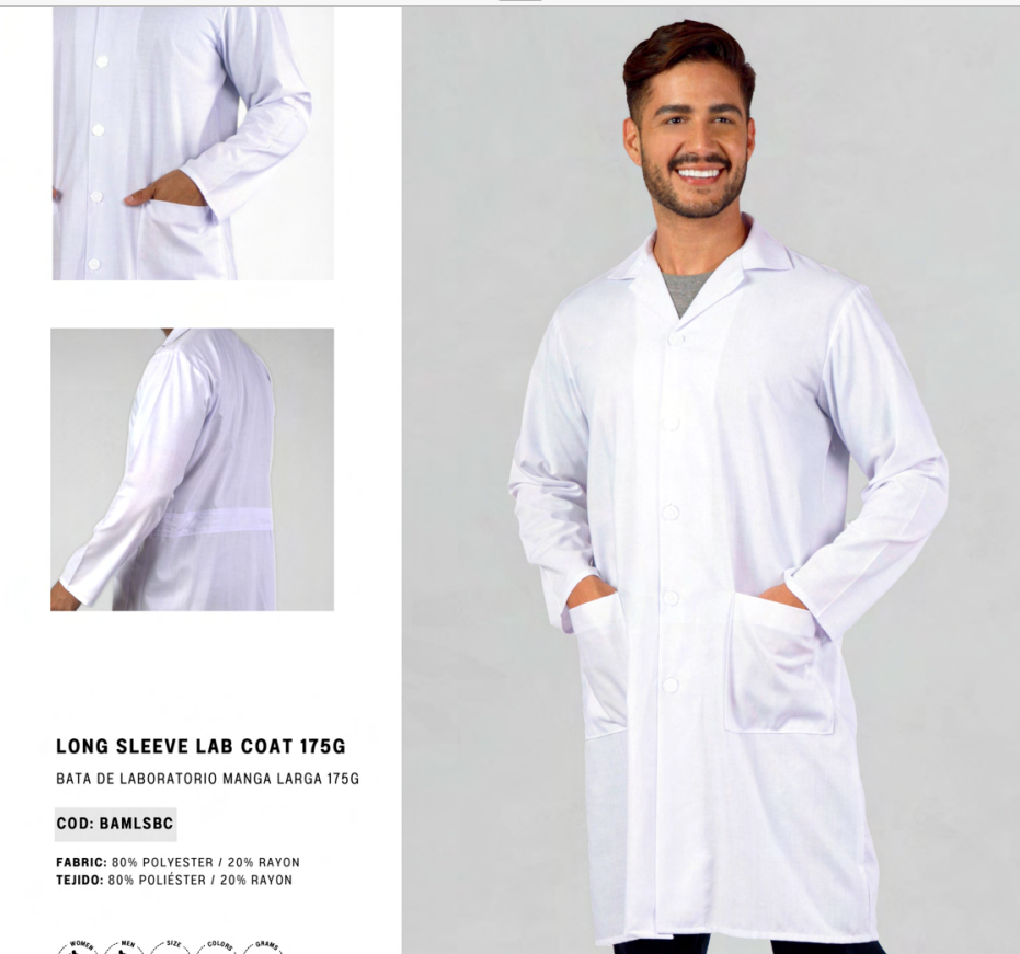 Bata De Laboratorio Larga