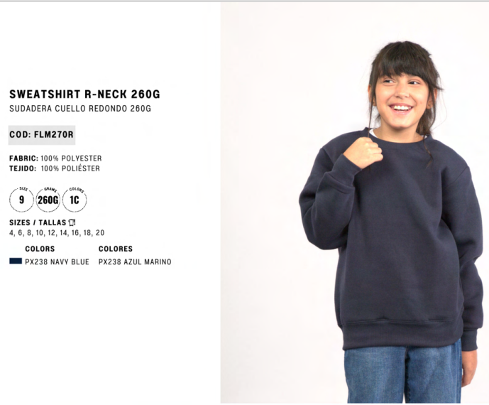 Sudadera Cuello Redondo Nino