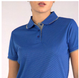 Polo Waffit Dama Color Azul