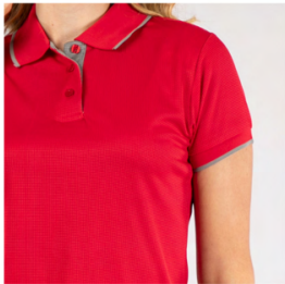 Polo Waffit Dama Color Rojo