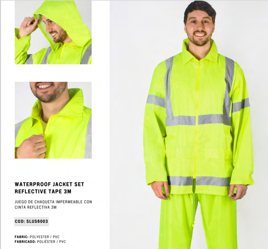 Juego De Chaqueta Reflectiva Impermeable