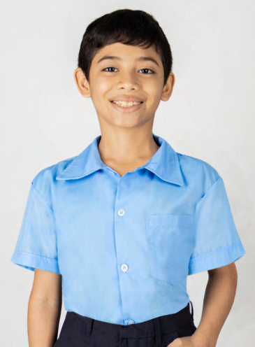 Camisa Escolar Celeste Cielo