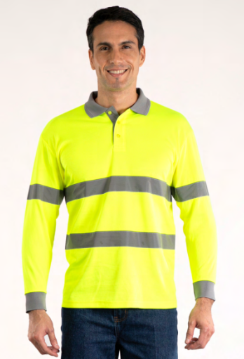 Polo Cool Fit Reflectivo Manga Larga