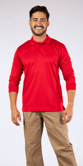 Polo U Fit Hombre Manga Larga 160g